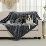 Waterproof Blanket for Bed Couch Sofa, Soft Liquid Pee Proof Pet Blanket for Dog Puppy Cat, Reversible Sherpa Fleece Furniture