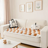 Modern And Simple Flannel Sofa Cushions 2024 New Autumn And Winter Anti Slip And Dustproof Thick Cushion Cover Cloth Towel