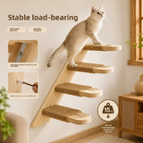 Solid Wood Cat Tree Tower Multi-Level Climbing Frame Sisal Scratching Post Activity Center Pet Furniture for Indoor Cats Kittens