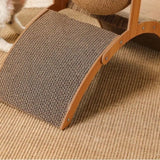 2 In 1 Wooden Cat Scratching Ball Sisal Scratch Board Durable Grinding Paw Toy Solid Wood Scraper For Cats Kittens Pet Supplies
