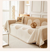 Thicken chenille Green Sofa Cover Sofa Blanket simple geometrical cushion ins wind sand hair towel fashion blanket Sofa Towel
