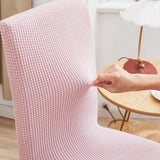 New Stretch Jacquard Dining Chair Cover Solid Color Dustproof Seat Slipcover Elastic Anti-cat Scratch Chair Case for Living Room