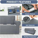 Jacquard Stretch Couch Cover Universal Sofa Covers Dog Cat Pets Friendly Washable Furniture Protector Fitted Sofa Slipcovers
