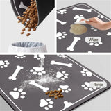 Winter Feeding Mat-Absorbent Pet Placemat for Food and Water Bowl with Waterproof Rubber Backing Quick Dry Water Mat for Dog Cat