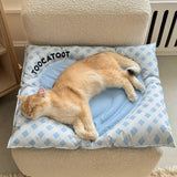 Summer Cooling Pet Bed Mat Breathable Ice Silk Cat Dog Sleeping Cushion Non-slip Pet Cooling Pad for Indoor Floor Pet Sleeping
