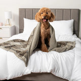 Waterproof Knitted Dog And Cat Fleece Throw Blanket Four Seasons Use Sherpa Fleece Leakproof Protection For Couch Cover