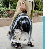Transparent Space Capsule Pet Backpack Carrier Lightweight Portable Breathable Foldable for Cats Dogs Outdoor Travel Adventure