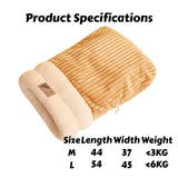 Warming Plush Cat Sleeping Bag: Enclosed Snuggle Sack with Burrow Entry for Winter - Cozy Fuzz Sleeping Bag for Anxious Cats