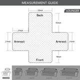 Quilted Recliner Sofa Cover Waterproof Armchairs Slipcovers Dogs Pets Kids Anti-Slip with Side Pockets Elastic Strap Protector
