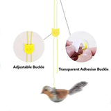 iLMH Indoor Interactive Birds Toy for Cat Chasing Teasing Toy Sounding Catnip Cat Teaser Toy Self-hilarity Wall Hanging Cat Toy