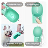 Leakproof Dog Water Bottle – 300 / 350 / 550 ml Travel Bowl