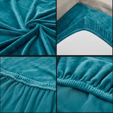Velvet Sofa Cushion Cover For Living Room Solid Color Soft  Sofa Cover Spandex Slipcover Furniture Protector Stretch Couch Cover