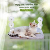 Suction Cup Cat Hammock, Removable Washable Hanging Bed for Window Glass, Pet Rest Swing Bed