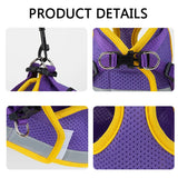 Puppy Dog Harness Leash Rope Set Breathable Summer Mesh Dogs Harness Vest Reflective Pet Cat Chest Straps Chihuahua Yorkies