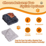 Dog Blanket for Small Medium Dogs, Calming Fleece Cat Blanket, Couch Protector Washable Sherpa Faux Fur Pet Throw for Puppy