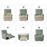 Jacquard Split Recliner Sofa Covers Elastic Stretch Relax Armchair Cover Non-Slip Reclining Single Sofa Slipcovers Living Room