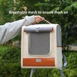 Multi-Functional Fashionable Pet Backpack Carrier: Spacious, Breathable & Portable for Cats and Dogs
