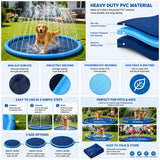 Dog Swimming Pool Pet Inflatable Spray Mat Dog Cooling Pad Outdoor Dog Interactive Fountain Toy Pet Sprinkler Pad Beach Cushion