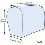 2 Pieces/Set Geometric Twill Jacquard Stretch Fleece Armrest Covers for Sofa (Set) - Cozy & Stylish