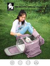 Truelove Nylon Oxford Large Space Comfortable Travel Foldable Hook Pet Carrier Bag Portable Puppy Cat Carrier Backpack TLX4971