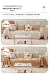 Boho Sofa Covers Throw Blanket Couch Cover Living Room Pet Soft with Tassel Washable Chenille Protector Sofa Slipcover Stylish
