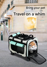 Pet Trolley Cat Bag Extra Large Portable Case Detachable Dog Trolley Case Large Foldable Pet Bag Cat Travel Carrier Bag