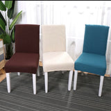 New Stretch Jacquard Dining Chair Cover Solid Color Dustproof Seat Slipcover Elastic Anti-cat Scratch Chair Case for Living Room