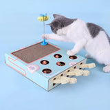 Cat Toy Whack-a-Mole Cat Scratching Board Toy Grinding Claw Rest Play Funny CatInteractive Multifunctional Cat Supplies