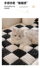 New Arrival Plaid Pet Bed Cushion - Comfortable Dog & Cat Sofa Bed for Home Use