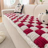 Modern And Simple Flannel Sofa Cushions 2024 New Autumn And Winter Anti Slip And Dustproof Thick Cushion Cover Cloth Towel