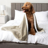 Waterproof Knitted Dog And Cat Fleece Throw Blanket Four Seasons Use Sherpa Fleece Leakproof Protection For Couch Cover