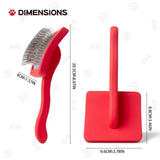 Professional Pet Dog Slicker Brush Soft Massage Grooming Stainless Steel Pins Cat Dog Comb Dematting Shedding Fur Undercoat