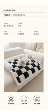 New Arrival Plaid Pet Bed Cushion - Comfortable Dog & Cat Sofa Bed for Home Use