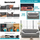 Solid Sofa Cover Stretch Anti-Slip All-inclusive Dustproof Pet Anti-Scratch Slipcover Full Wrap Sofa Couch Cover 1/2/3/4 Seater