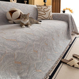 All-Season Versatile Simple Stylish Light Luxury Chenille Sofa Cover Throw, Non-Slip Cat Scratch Resistant Couch Slipcover
