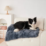 Dog Blanket for Small Medium Dogs, Calming Fleece Cat Blanket, Couch Protector Washable Sherpa Faux Fur Pet Throw for Puppy