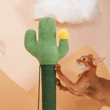 Woven Rope Cat Scratcher Board Desert Cactus Tree Sisal Cat Scratching Column Vertical Cat Claw Board Does Not Shed Crumbs