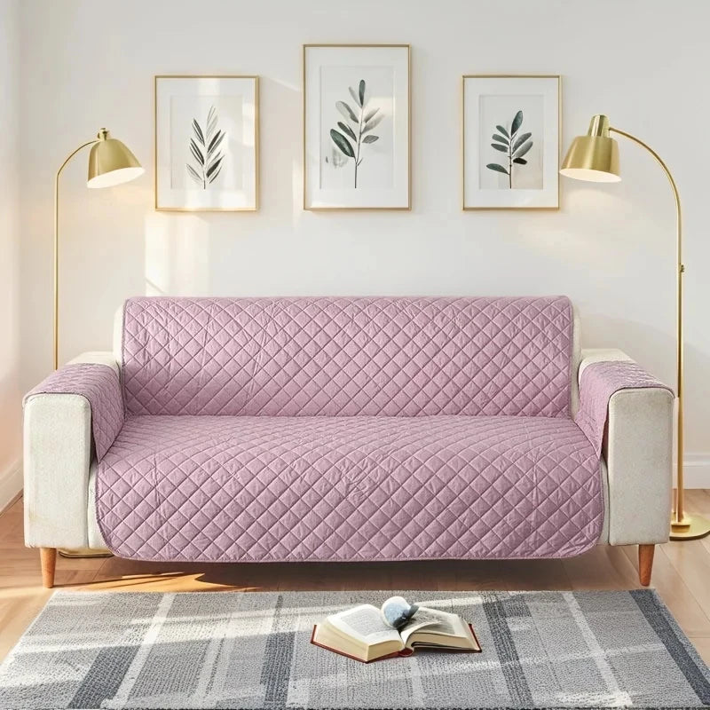 Waterproof Sofa Cover 1/2/3/4 Seater Non Slip Couch Covers For Pets Kids Sofa Protector Cover With Elastic Strap Home Decor Gray