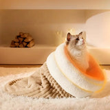 Warming Plush Cat Sleeping Bag: Enclosed Snuggle Sack with Burrow Entry for Winter - Cozy Fuzz Sleeping Bag for Anxious Cats