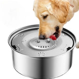 1L 3L Stainless Steel Dog Floating Bowl, No Spill Anti-Splash Dog Water Dispenser, Non-Slip Dog Cat Pet Water Feeder Bowl