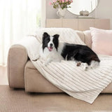 Waterproof Pet Blanket for Large Dogs and Cats - Reversible Calming Plush, Washable Furniture Cover for Couch, Bed, Car Seat, B