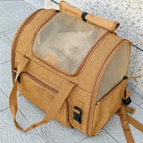 Expandable Pet Carrier Backpack, Portable Cat Travel Backpack with Breathable Mesh, Foldable Dog Carrier for Small Dogs & Cats