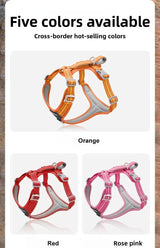 Car Safety Dog Harness with Dual Handle, Quick Release Buckle & No-Pull Design, Reflective Adjustable for All Sizes Dogs