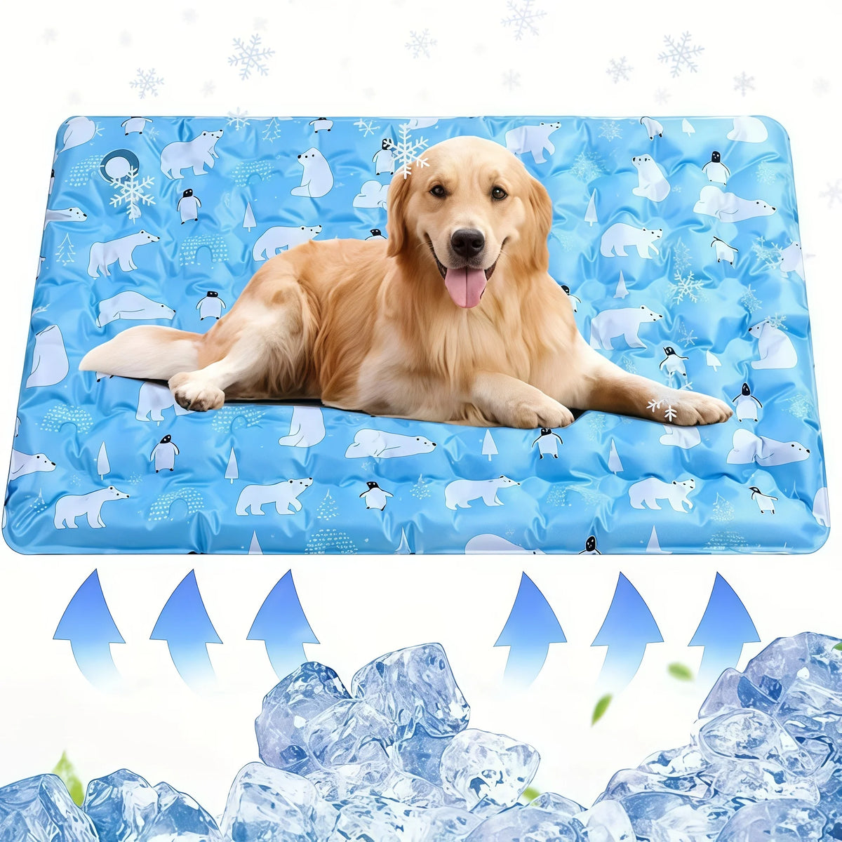Floor Mat Cool Pet Cooling Mat Ice Gel Self Added Water Dog Cold Bed Mat Portable Durable Pet Ice Cushion For Small Big Dogs