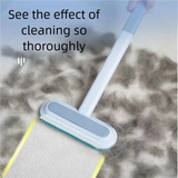 3 In 1 Pet Hair Remover Brush Long Handle Tool For Cat Dog Fur Sofa Window Lint Roller Scraper Household Gadget