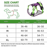 Reflective Nylon Pet Dog Harness Dog Padded Vest Adjustable Chest Strap Safety Lead All Weathers For Large Medium Small Dogs
