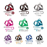 Truelove Pet Harness+Pet Leash Set Rope 110cm/200cm All-in-one Reflective Dog Harness No Pull Adjustable Buckles Dropshipping