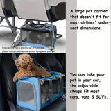 1pc Large Cat Bags Portable Dog Carrier Bag Mesh Breathable Folding Handbag Airline Approved Travel Pet Bag Kitten Transport Bag