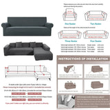 Jacquard Stretch Couch Cover Universal Sofa Covers Dog Cat Pets Friendly Washable Furniture Protector Fitted Sofa Slipcovers