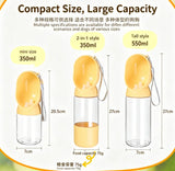 1/2PC 550ml Tall Version Portable Dog Cat Water Bottle Leak-Proof Outdoor Pet Travel Drinking Water Feeder with Lanyard